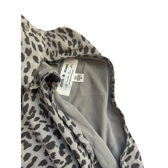 Cloth & Stone Anthropologie Animal Print Cheetah High Neck Dress Small - Picture 3 of 7